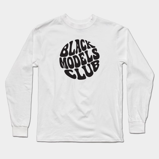 black Models Club Long Sleeve T-Shirt by Pridish